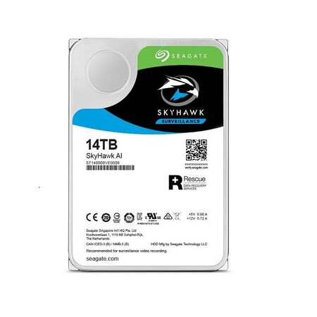 Seagate SkyHawk AI 14TB SATA 6.0GB/s 256MB Hard Drive (3.5in.) ST14000VE0008